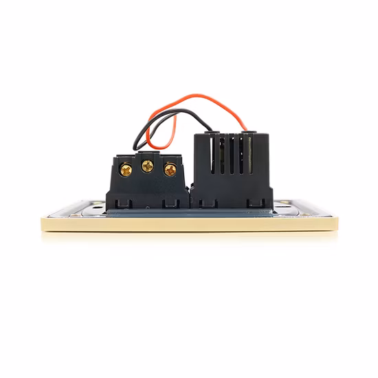 Prise murale électrique à 3 trous, Standard d'amérique du sud, série 118 Type M, couleur or, avec 2 Ports USB